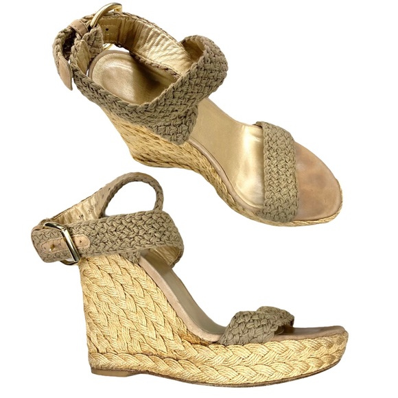 Stuart Weitzman Alex Espadrille Wedge Sandals 8